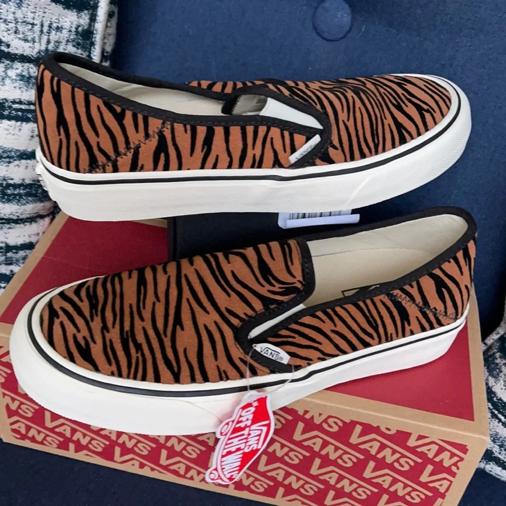 Vans Slip-On Sf Animal Stripes Black Marshmallow WMNS - Picture 13 of 16